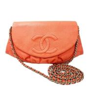 Pre-owned Fabric chanel-bags Chanel Vintage , Orange , Dames