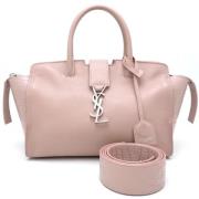 Pre-owned Leather handbags Yves Saint Laurent Vintage , Pink , Dames