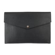 Pre-owned Leather pouches Louis Vuitton Vintage , Black , Dames