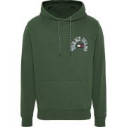 Groene Logo Sweater Tommy Jeans , Green , Heren