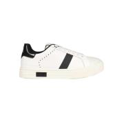 Witte Glitter Leren Sneakers Armani Exchange , White , Dames