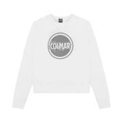 Witte Sweater met Glitter Logo Colmar , White , Dames