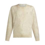 Bruine Paisley Crew-Neck Wollen Trui Etro , Brown , Heren