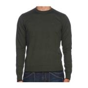 Groene Trui Lange Mouw Logo Geborduurd Armani Exchange , Green , Heren