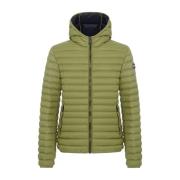 Groene Hooded Jas Lichtgewicht Dons Colmar , Green , Heren