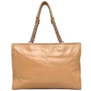 Pre-owned Leather handbags Bottega Veneta Vintage , Beige , Dames