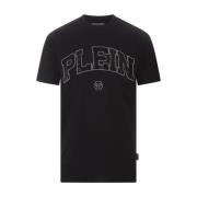 Zwart Kristal T-shirt Philipp Plein , Black , Heren