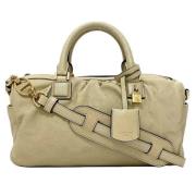 Pre-owned Fabric handbags Loewe Pre-owned , Beige , Dames