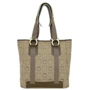 Pre-owned Fabric handbags Salvatore Ferragamo Pre-owned , Beige , Dame...
