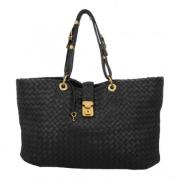 Pre-owned Leather shoppers Bottega Veneta Vintage , Black , Dames