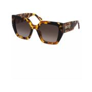 Bruine Plastic Vierkante Lens Zonnebril Just Cavalli , Brown , Unisex