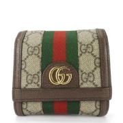 Pre-owned Canvas wallets Gucci Vintage , Brown , Dames