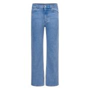 Blauwe Katoenen Jeans met Logo Applique Marni , Blue , Heren