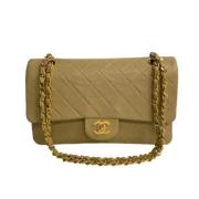 Pre-owned Fabric chanel-bags Chanel Vintage , Beige , Dames