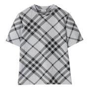 MultiColour Check Crew-neck T-shirts en Polos Burberry , Multicolor , ...