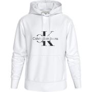 Witte Gebreide Hoodie Calvin Klein , White , Heren