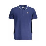 Blauw Katoenen Poloshirt met Logo Fila , Blue , Heren