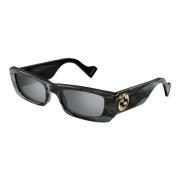 Stijlvolle Zonnebril Zwart Havana/Licht Grijs Gucci , Black , Dames