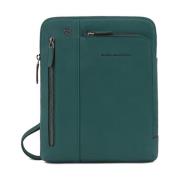 Groene iPad Tas Verticale Zachte Constructie Piquadro , Green , Heren