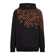 Geborduurde hoodie Balmain , Black , Heren