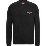 Zwarte Sweater BDS Print Slip On Tommy Jeans , Black , Heren