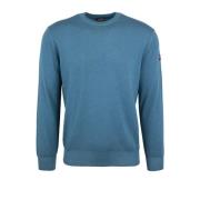 Blauwe Merinowollen Trui Regular Fit Paul & Shark , Blue , Heren