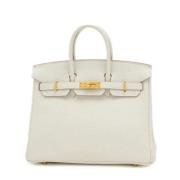 Pre-owned Fabric handbags Hermès Vintage , White , Dames