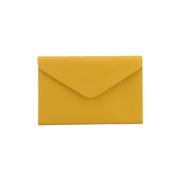 Gele platte portemonnee met meerdere vakken Pourchet Paris , Yellow , ...