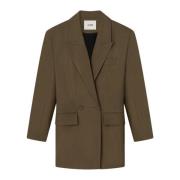 Boxy Shoulder Blazer Aeron , Green , Dames