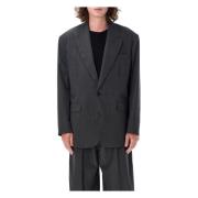 Monobreast Blazer Antraciet Grijs Acne Studios , Gray , Heren