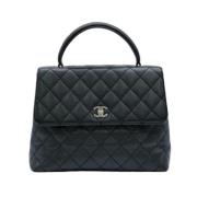 Pre-owned Leather handbags Chanel Vintage , Black , Dames