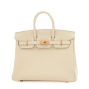 Pre-owned Fabric handbags Hermès Vintage , Beige , Dames