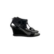 Pre-owned Leather sandals Fendi Vintage , Black , Dames