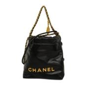 Pre-owned Leather chanel-bags Chanel Vintage , Black , Dames