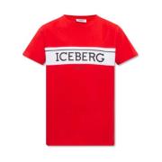 T-shirt met logo Iceberg , Red , Heren