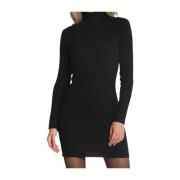 Gebreide Jurk Silvian Heach , Black , Dames