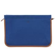 Pre-owned Fabric clutches Hermès Vintage , Blue , Dames