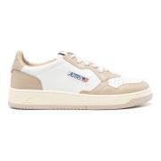 Beige Sneakers met Geperforeerde Neus Autry , Beige , Heren