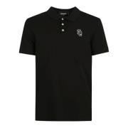 Zwarte Tennis Fit Polo T-shirts en Polos Dsquared2 , Black , Heren