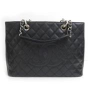 Pre-owned Leather totes Chanel Vintage , Black , Dames