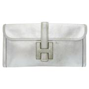 Pre-owned Fabric clutches Hermès Vintage , White , Dames