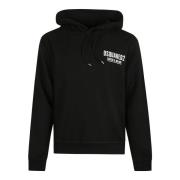 Zwarte Logo Print Hoodie Dsquared2 , Black , Heren