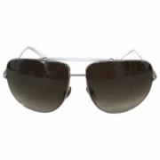 Pre-owned Metal sunglasses Gucci Vintage , White , Dames