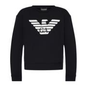 Sweatshirt met logo Emporio Armani , Black , Dames