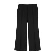 Zwarte Wollen Blend Getailleerde Broek Givenchy , Black , Dames