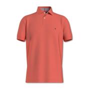 Koraal Punk Poloshirt Tommy Hilfiger , Orange , Heren