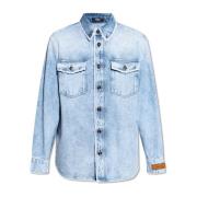 Denim overhemd Versace , Blue , Heren