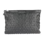 Pre-owned Leather clutches Jimmy Choo Pre-owned , Black , Dames