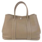 Pre-owned Fabric totes Hermès Vintage , Beige , Dames