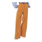 Hoog getailleerde gestreepte broek Silvian Heach , Orange , Dames